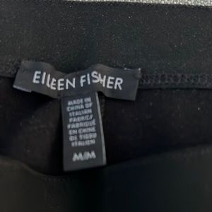 Eileen Fisher Black Leather/Ponte leggings